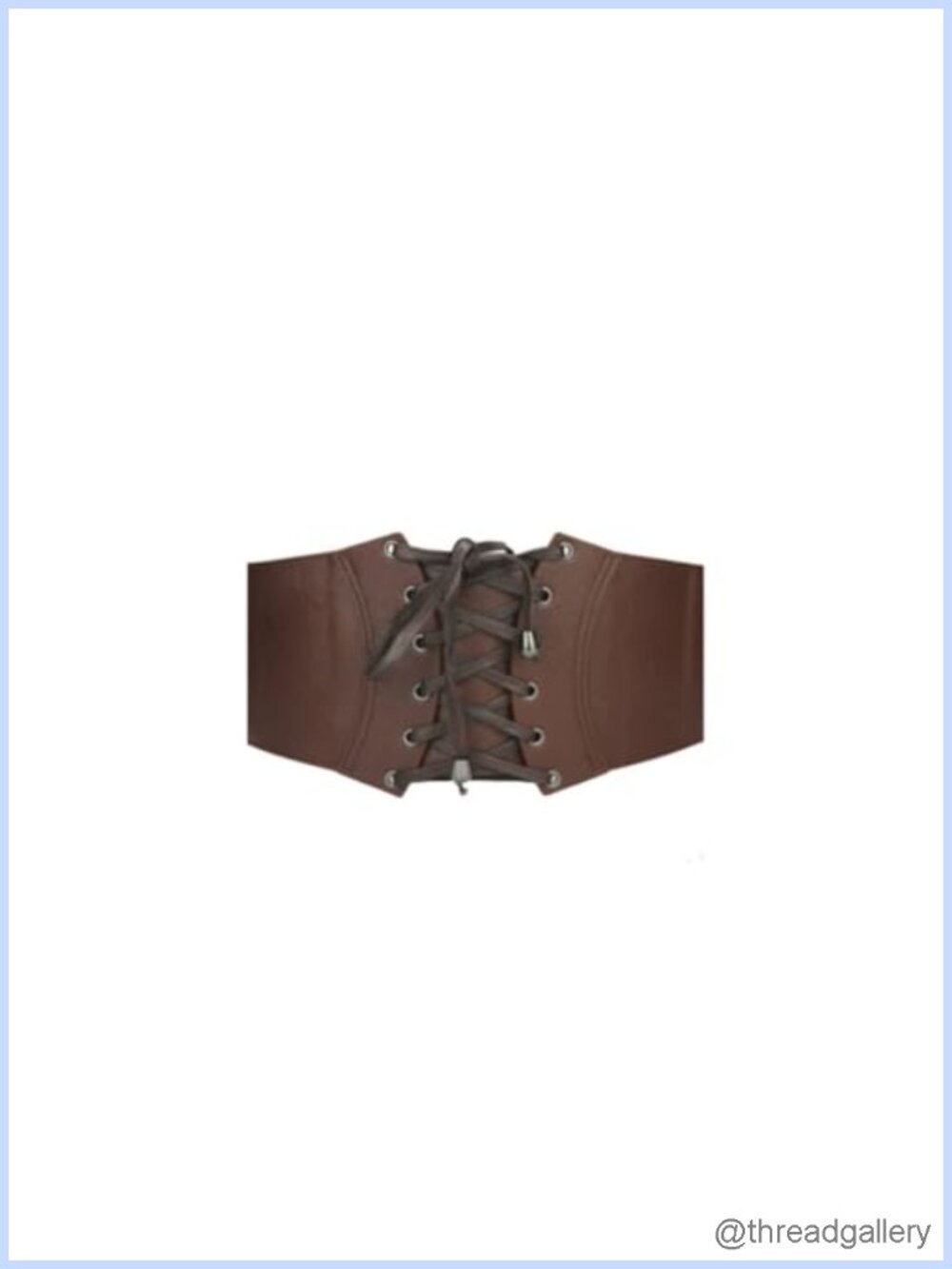 Elastic Obi Waist Belt Vintage PU Leather Lace-up Corset Style Women